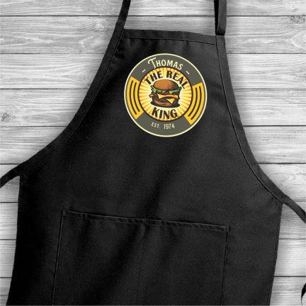The Real King Personalized Apron for Him