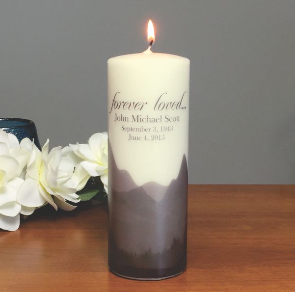 Forever Loved Memorial candle for wedding memorial
