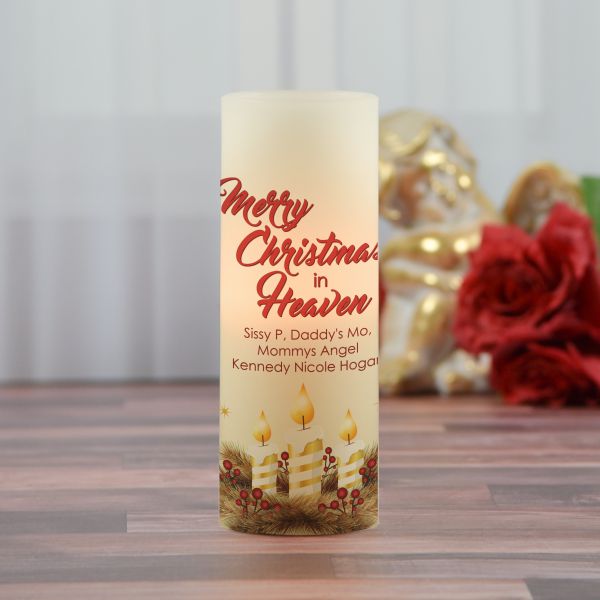 Merry Christmas in Heaven Memorial Candle