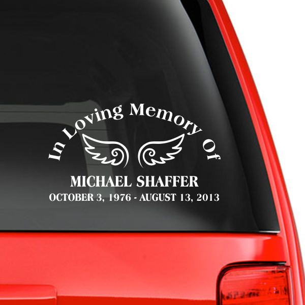 In Loving Memory Car Decal