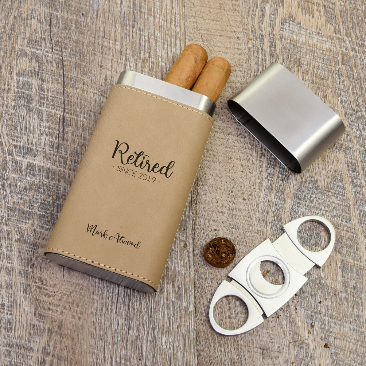 Personalized Retirement Cigar Holder