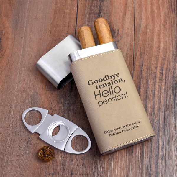 Hello Pension Personalized Retirement Cigar Holder