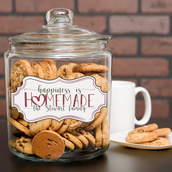 Grandma Cookie Jar, Glass Treats Container, Mom Personalized