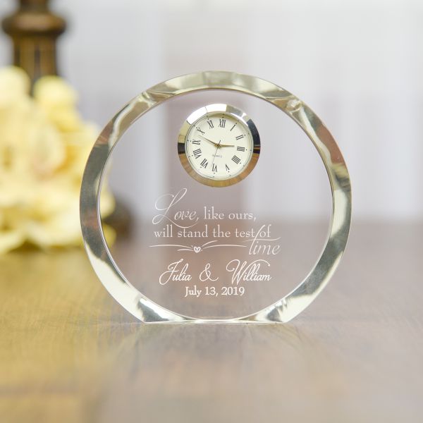 Test of  Time Personalized Wedding Clock