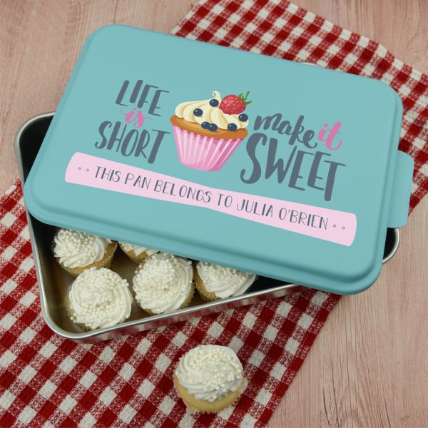 Life is Short Personalized Cake Pan