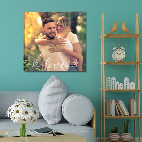 "Love" Personalized wall canvas with image