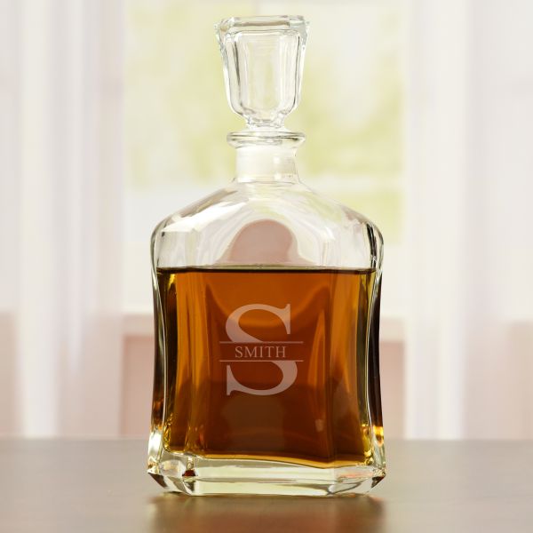 Personalized whiskey decanters for groomsmen gifts
