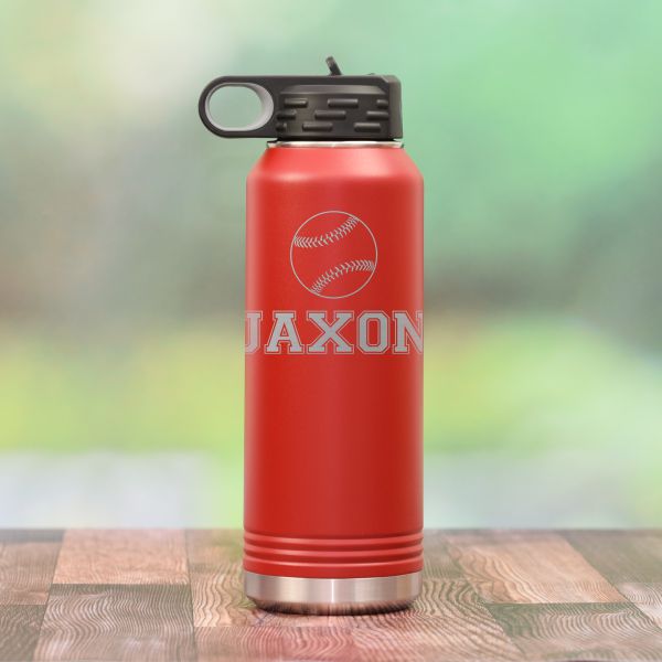 Personalized Baseball Water Bottle