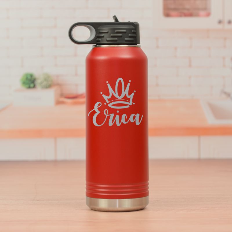 Hail to the Queen Personalized Water Bottle