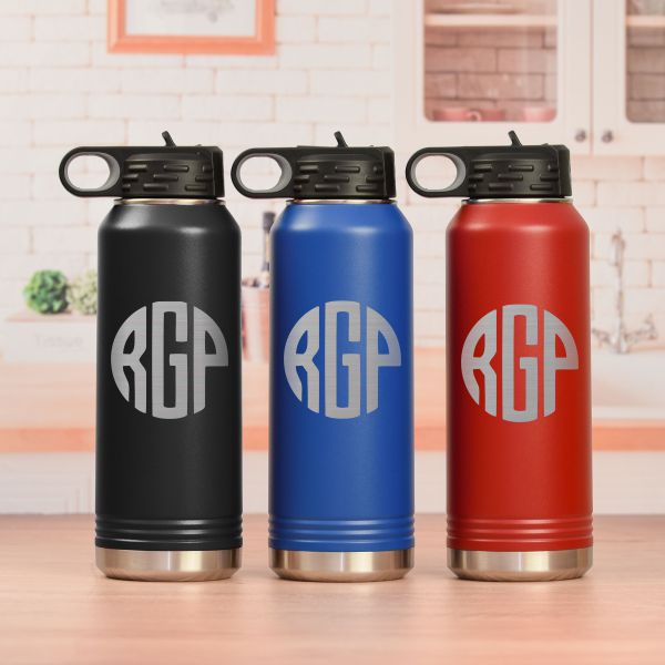 Triple Initial Water Bottle