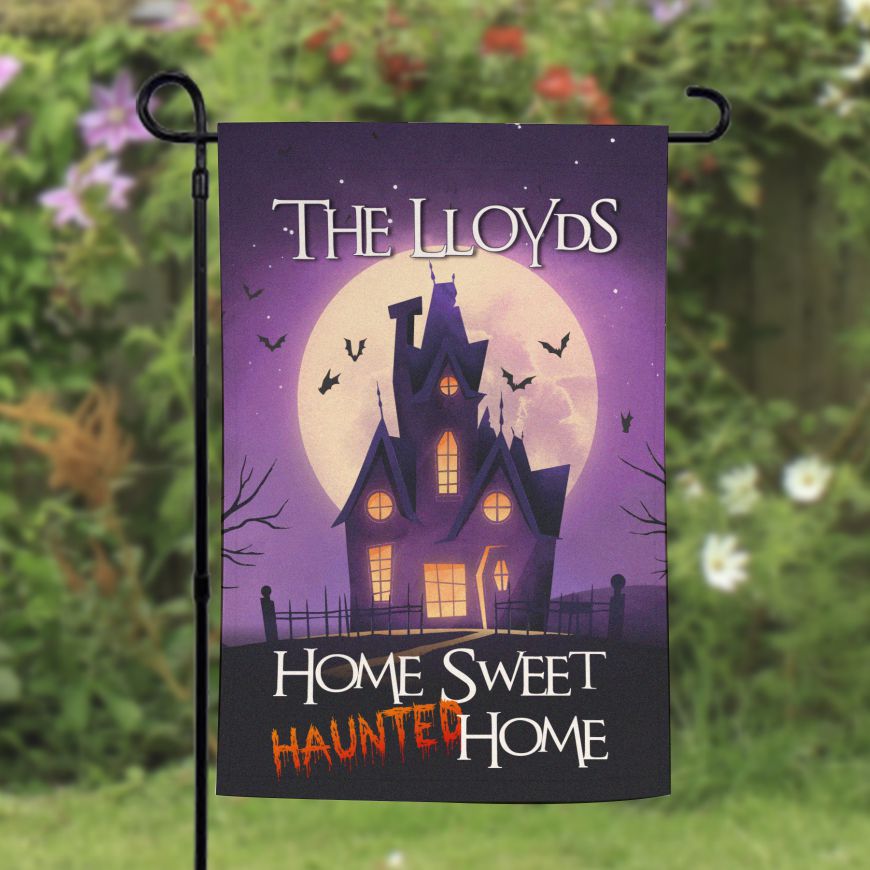 Home Sweet Haunted Home Garden Flag