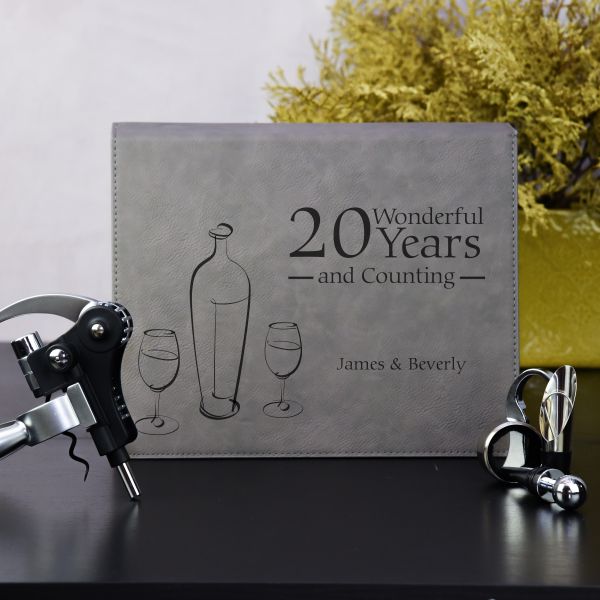 Happy Anniversary Personalized Wine Gift Set