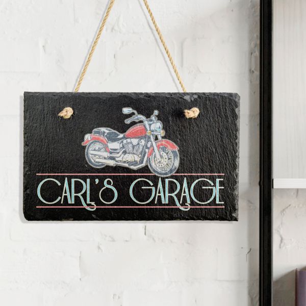 Personalized Motorcycle Garage Sign