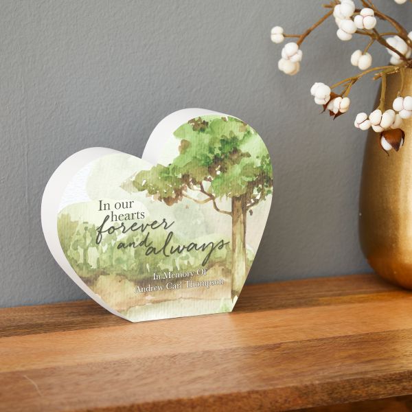 Forever and Always Memorial Heart Plaque