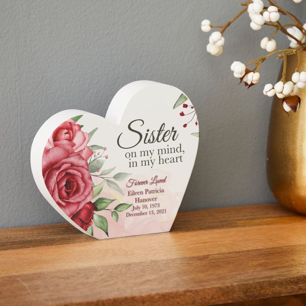 Sister in my Heart Memory Plaque