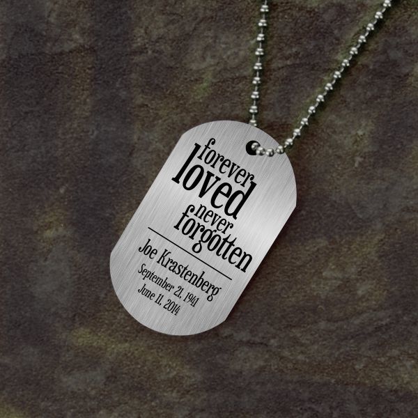 Forever Loved Memorial Dog Tag