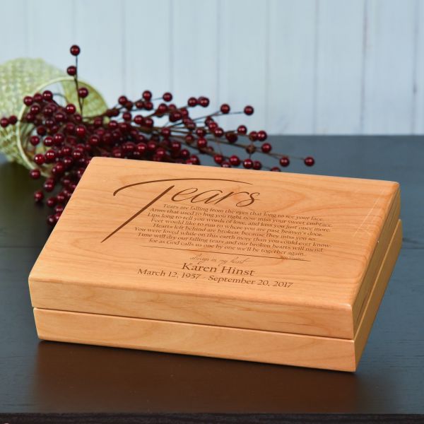 Tears Personalized Memorial Keepsake Box