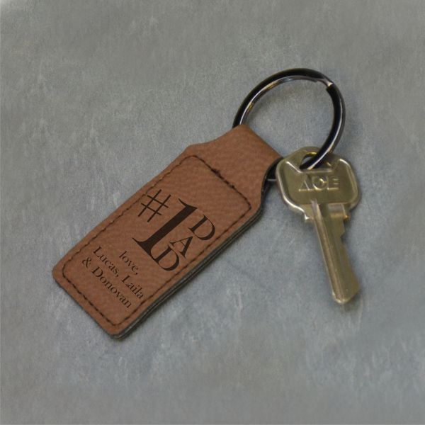#1 Dad Personalized Key Chain