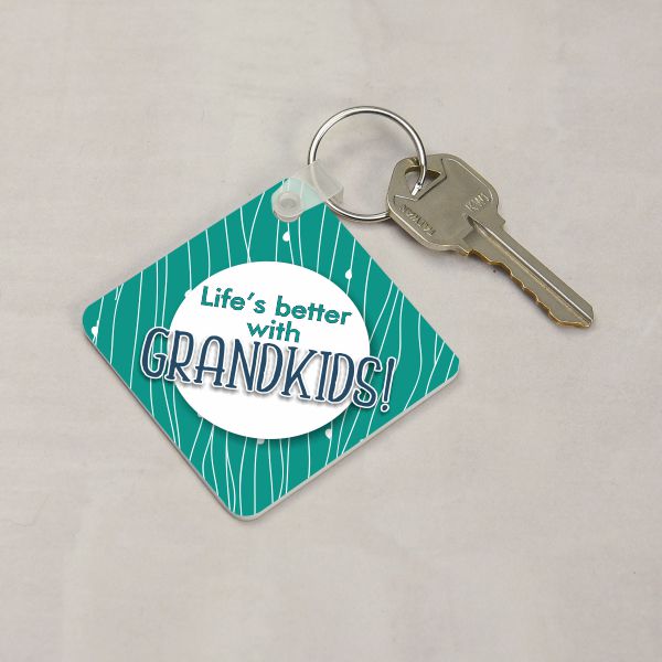 Life is Better with Grandkids Personalized Key Chain