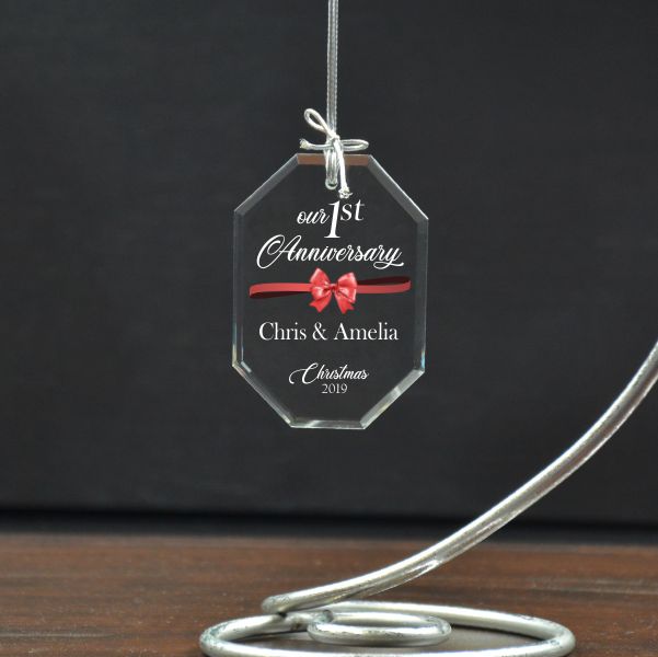 First Anniversary Christmas Ornament