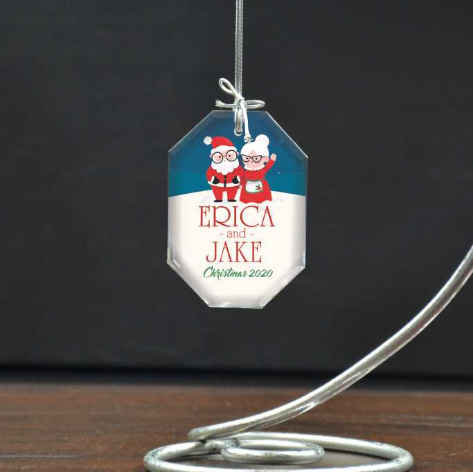 Mr. & Mrs. Claus Personalized Christmas Ornament