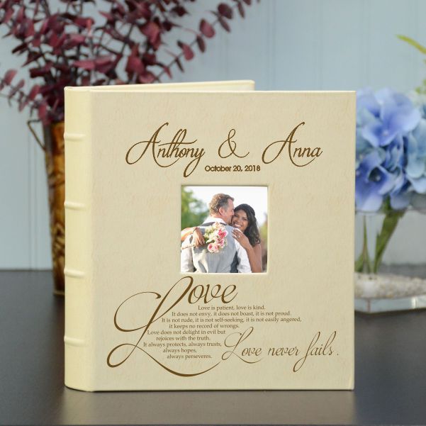 Love Never Fails personalized Wedding photo album
