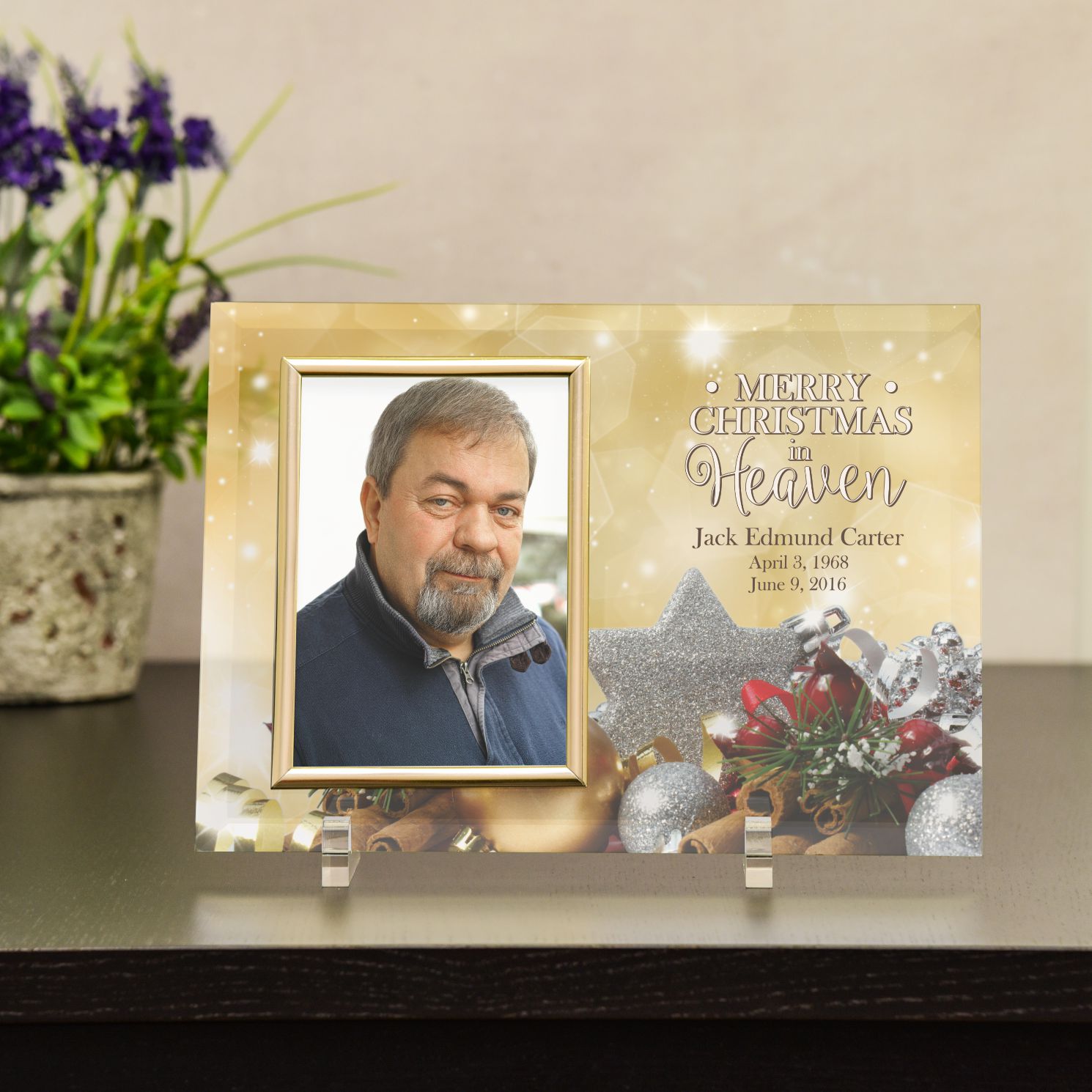 Merry Christmas in Heaven Personalized Picture Frame