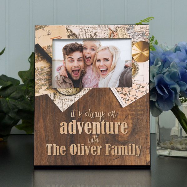 Personalized frame for family adventures