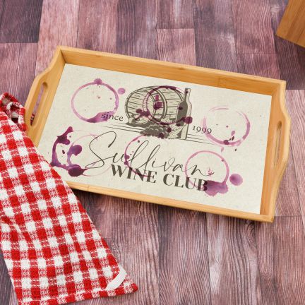 Personalized Wine Serving Tray