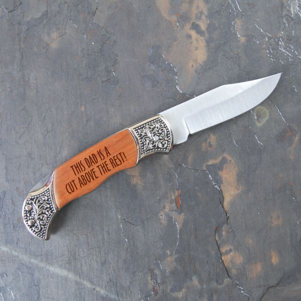 Cut Above Personalized knife for Dad or Grandpa