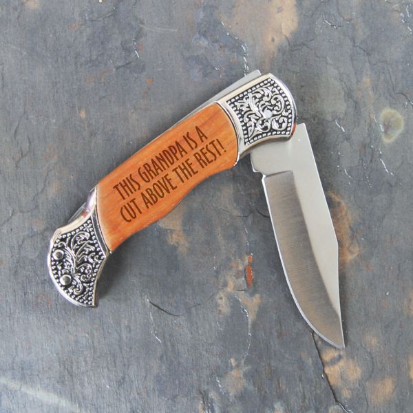 Cut Above Personalized Pocket Knife for Grandpa