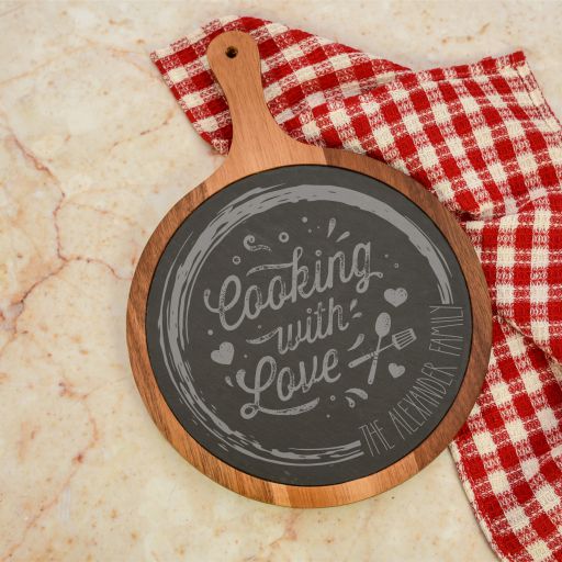 Cooking with Love Personalized Cutting Board