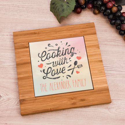 Cooking with Love Personalized Trivet