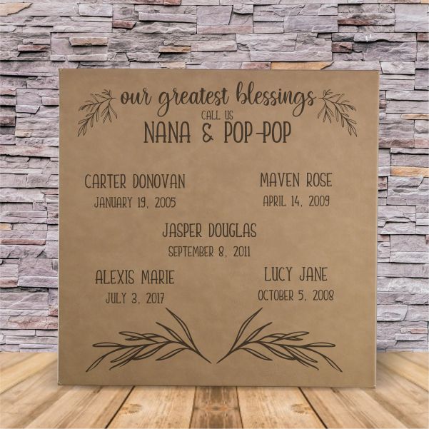 Grandparent's Greatest Blessing Personalized Wall Art